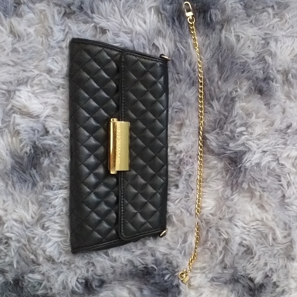 Bcbg Quilted padded leather clutch